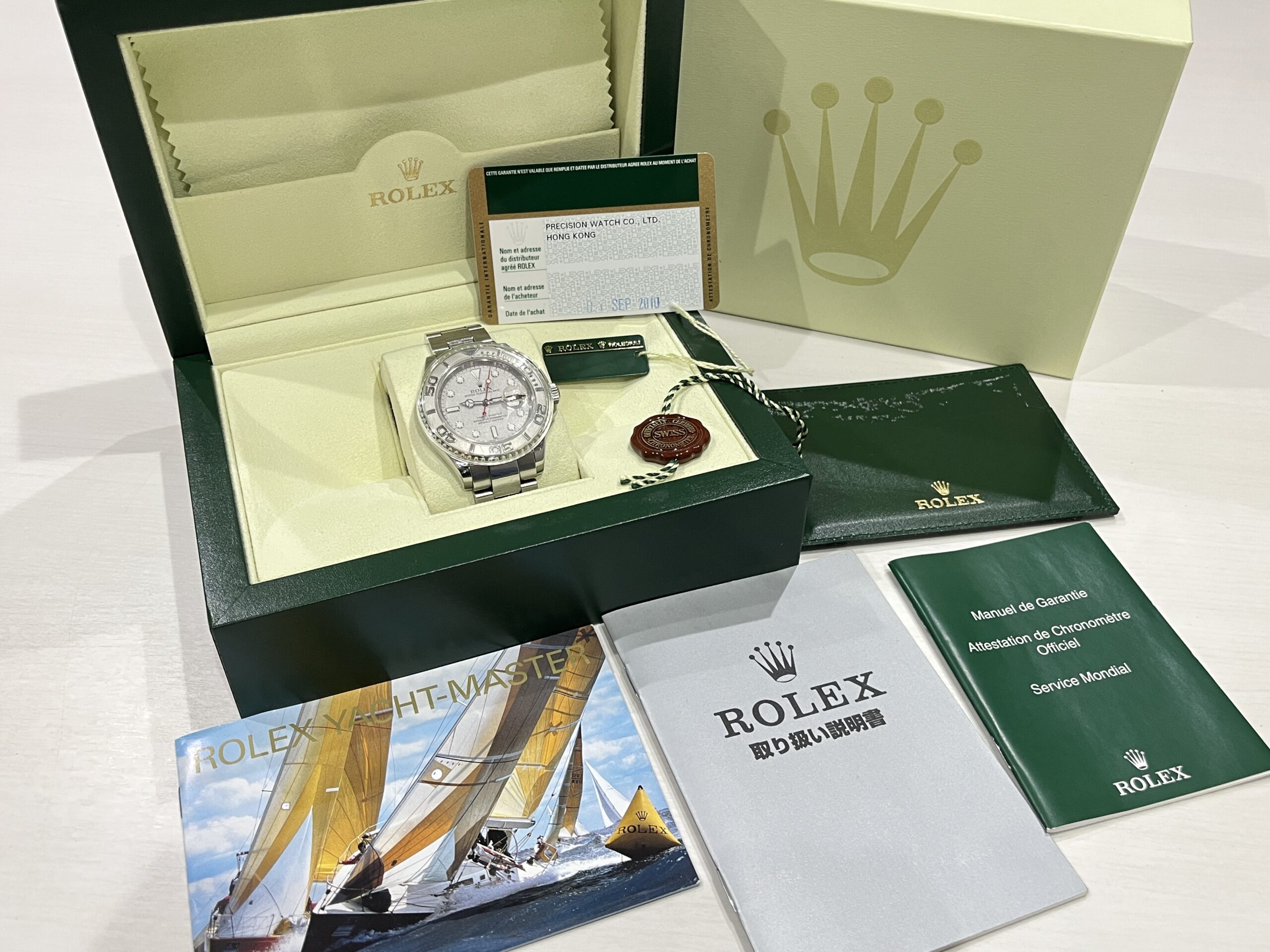 ロレックス ヨットマスター 16622 買取実績 プラチナベゼル 付属品完備 Luxury琴似